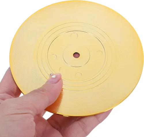 Vista 9 de Ipetboom 2pcs Retro Vinyl Record Coasters for Drinks Nonslip Cup Mats Unique Music Accessories for Coffee Tables and Home Office Decor
