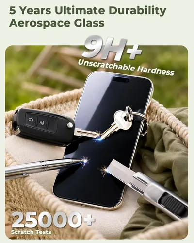 Vista 8 de ruwa Protector de pantalla para iPhone 13/13 Pro/14/16e [paquete de 3] [6.1 pulgadas] Película de vidrio templado para pantalla con marco de fácil