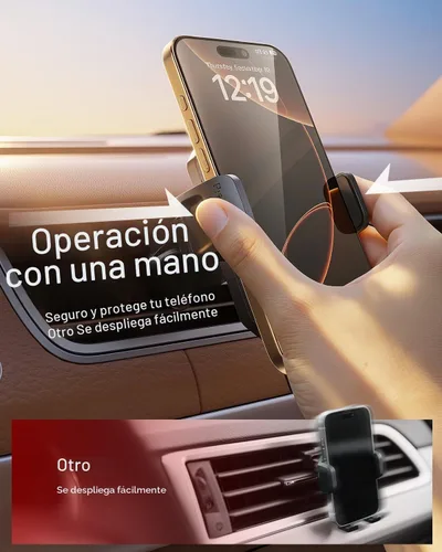 Vista 8 de SUPERONE Soporte para teléfono de coche 3 en 1, soporte de teléfono