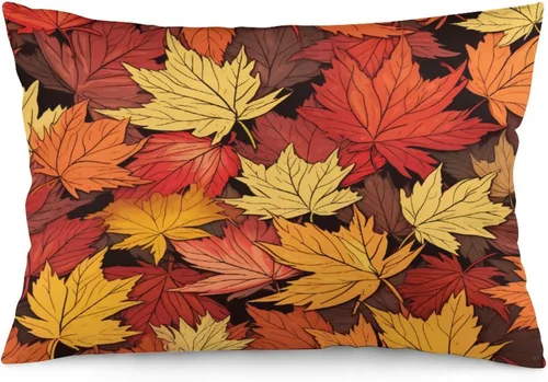 Vista 29 de Fundas de almohada frescas de casa embrujada, castillo, luna, bosque medieval, calabaza, fundas de almohada rectangulares con cremallera invisible