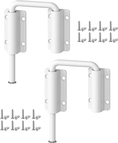 Vista 15 de Cerradura de bucle de puerta corredera multiángulo, cierre de aleación de aluminio de 90/180 grados para puerta de granero simple/doble, ventana