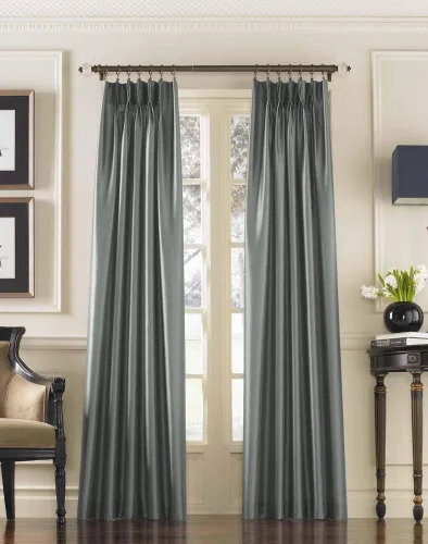 Vista 7 de Curtainworks Cortina Marquee de Seda Sintética con Pliegues Pinzados, 1 Panel, 30 por 84 pulgadas, Bronce
