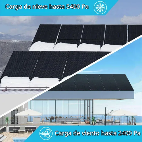 Vista 5 de SUNGOLDPOWER 10 piezas de paneles solares monocristalinos de 370 W, celda solar de grado A, impermeable IP68, panel solar de alta eficiencia