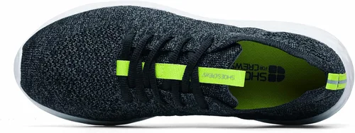 Vista 4 de Shoes for Crews Everlight ECO, zapatos de trabajo antideslizantes para hombre, transpirables, ligeros, con cordones, resistentes al agua, NegroGris