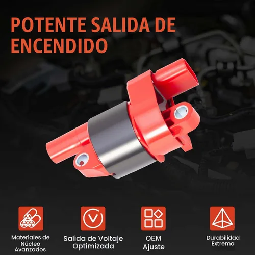 Vista 2 de Paquete de bobinas de encendido redondas y arnés de cables de bujía