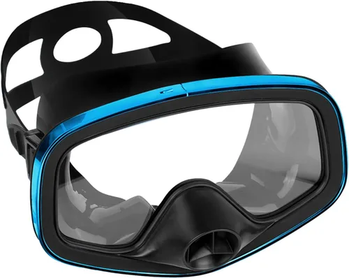 Vista 13 de Máscara de buceo con válvula de drenaje de visión amplia, adecuada para adultos, buceo, buceo libre y esnórquel