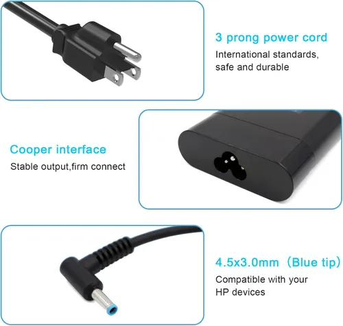 Vista 2 de Cargador Laptopo de 150 W para HP ZBook 15 16 17 15u 15v G3 G4 G5 G6 G8 G9 ZBook Studio G4 G5 G7 G8 G9 Pavilion Gaming 15 17 OMEN by 15 17 Adaptador