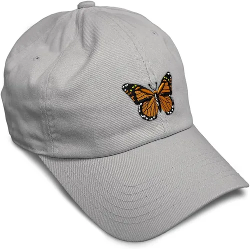 Vista 21 de Gorra de béisbol suave con diseño de mariposa monarca, con insectos, bordado de mariposa, de algodón, para hombres y mujeres