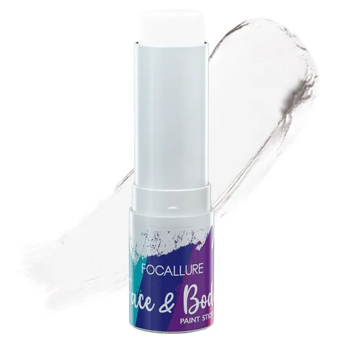 Vista 8 de FOCALLURE Barra de pintura facial y corporal, barra negra para deportes, kit de pintura facial profesional hipoalergénica, maquillaje