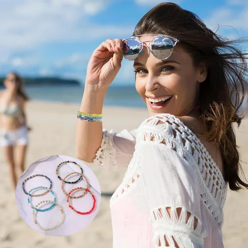 Vista 3 de JEWPARK 26 pulseras de plata dorada para mujer, pulseras anchas abiertas