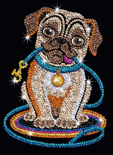 Vista 2 de SEQUIN ART ROJO Sparkling Craft – Kit de imagen
