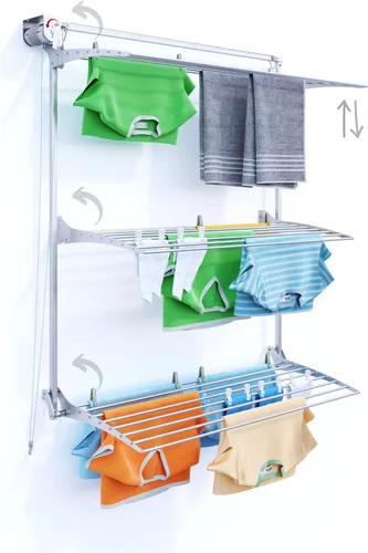 Vista 24 de foxydry Aireador vertical de pared de torre para uso en interiores y exteriores (gris, 34.6 pulgadas) made of aluminum and stainless steel
