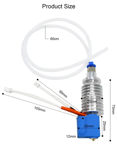 Vista 2 de Kit de extrusora de impresora 3D para Anycubic Kobra Max, cabezal de impresión Hotend ensamblado con impresora 3D con 5 calcetines de silicona