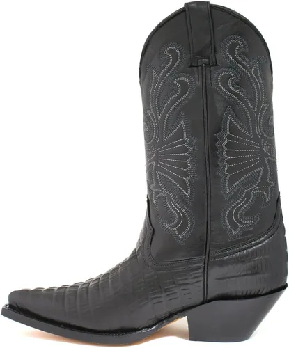 Vista 2 de Grinders Carolina Botas vaqueras negras occidentales para hombre Negro