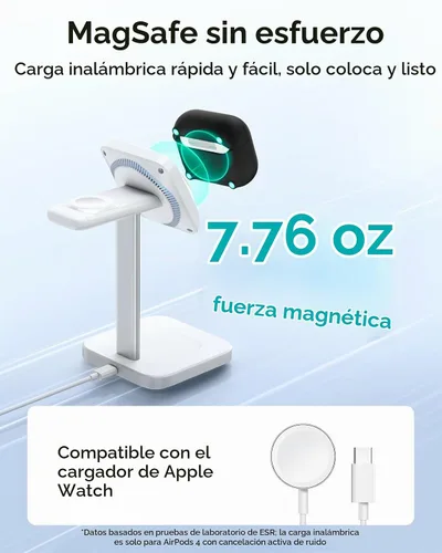 Vista 4 de ESR Funda para AirPods 4 (HaloLock), Compatible con Funda de AirPods de 4ª Generación (2024) (USB-C), Compatible con MagSafe, Cubierta de Protección