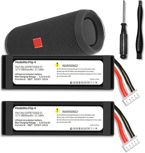 Vista 9 de 2026 - Batería de repuesto mejorada de 5800 mAh para Flip 4