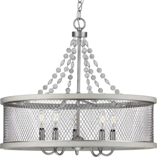 Vista 10 de Progress Lighting Austelle Collection - Lámpara de araña de 4 luces galvanizada