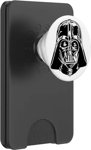 Vista 7 de Star Wars Darth Vader Casco negro y blanco – PopSockets Grip y soporte para teléfonos y tabletas, Negro