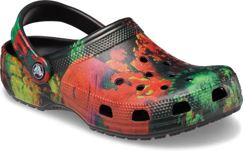 Vista 86 de Zuecos Crocs clásicos con diseño de teñido anudado marmoleado para mujer