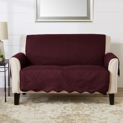 Vista 69 de Great Bay Home Funda reversible de retazos reclinable, lavable, protector de muebles con correas elásticas, perfecta para niños y mascotas, detalle