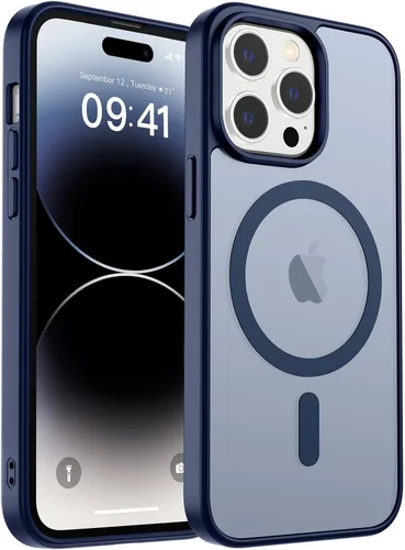 Vista 246 de zapica Funda magnética para iPhone Air, con protector de pantalla de vidrio templado, compatible con MagSafe, translúcida mate, a prueba de golpes