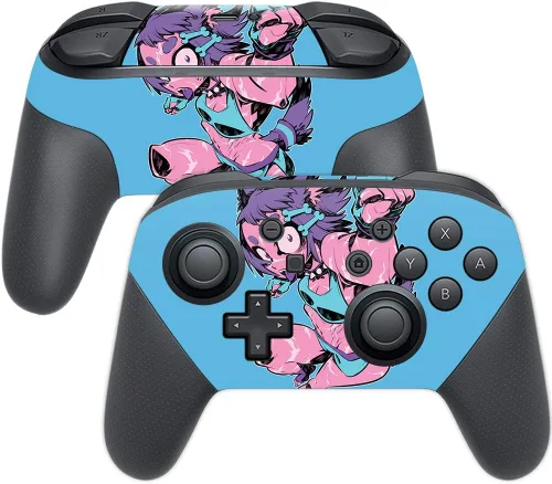 Vista 17 de MightySkins Skin compatible con Nintendo Switch Pro Controller - Alien Battle Funda protectora de vinilo duradera y única Fácil de aplicar