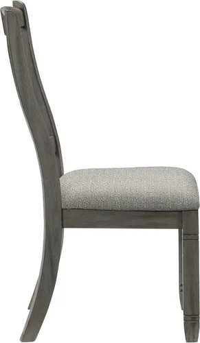 Vista 6 de Lexicon Saratoga - Silla de comedor (juego de 2), color gris antiguo