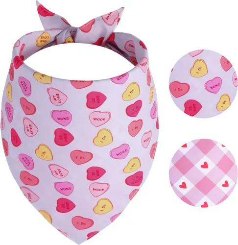 Vista 4 de Pañuelo de Halloween para perro - 1 paquete, bufanda reversible triangular premium duradera para perro, babero ajustable para cachorro para niña