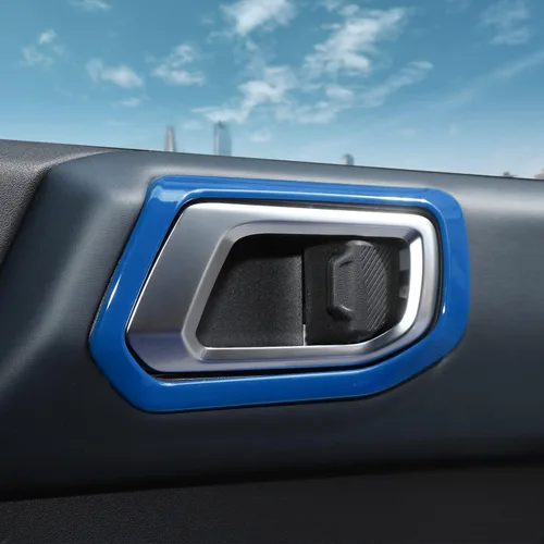 Vista 7 de RAZPOY Recubrimiento para Manija Interior de Puerta Compatible con Ford Bronco 2021-2025 Accesorios de Interior, Azul