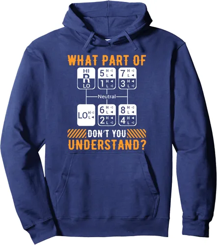 Vista 7 de What Part Don't You Understand Funny Trucker Dad - Sudadera con capucha para hombre Negro