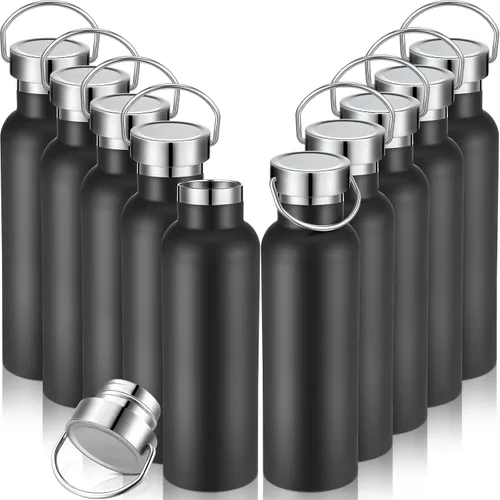 Vista 8 de Mimorou Paquete de 10 botellas de acero inoxidable aisladas de 17 onzas, 10 10