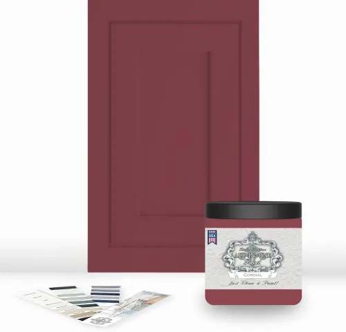 Vista 152 de Pintura TODO EN UNO, Abbey (gris cálido), Muestra de 8oz - Pintura duradera para gabinetes y muebles. Imprimación y capa superior incorporadas,