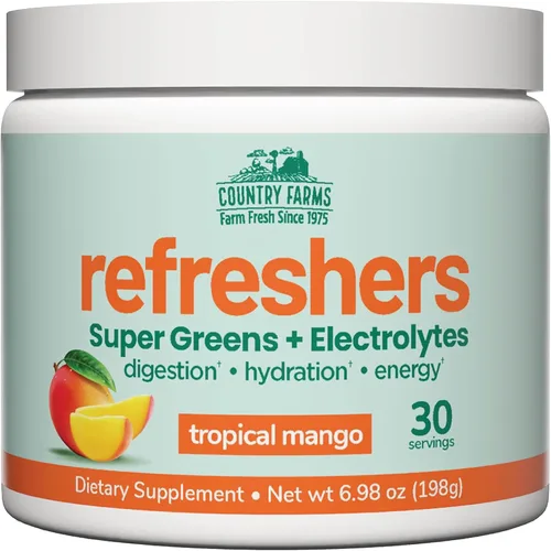 Vista 11 de COUNTRY FARMS Refrescantes, Súper Verdes y Electrolitos, Minerales Esenciales y Superalimentos, Soporte de Hidratación, Promueve Energía Natural