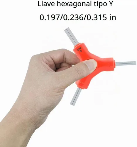 Vista 3 de YOUMI Herramienta de llave de bicicleta, hexagonal de tres vías externa en forma de Y, 2.5/3/4/MM 5/6/8MM, llave hexagonal 8/9/10MM. Se utiliza