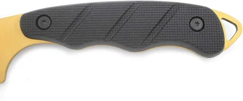 Vista 6 de Snake Eye Tactical Cuchillo táctico de espiga completa de 9 pulgadas con sacapuntas y funda de plástico ABS (dorado)