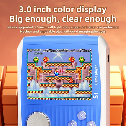 Vista 3 de Juegos Portátiles de Mano Retro Mini Videojuegos, Consola de Juegos de Mano con 666 Juegos Clásicos FC Pantalla a Color de 3.0", Regalo