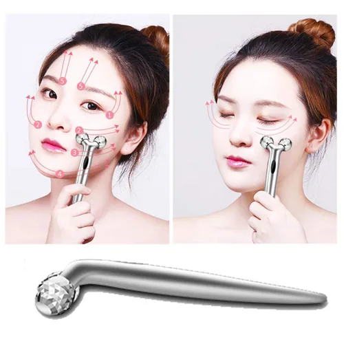 Vista 8 de Masajeador de rodillos 3D 360° Rotar herramienta de masaje facial (masajeador de rodillos 3D)