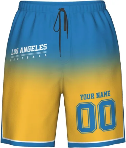 Vista 36 de Pantalones cortos de playa personalizados de fútbol para hombre, de secado rápido, personalizados con cualquier nombre y número, regalos