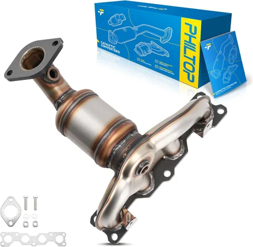 Vista 84 de PHILTOP Convertidor Catalítico de Ajuste Directo para Murano 2009 2010 2011 2012 2013 2014 3.5L, Cáscara de Acero Inoxidable Aluminio 203-1010