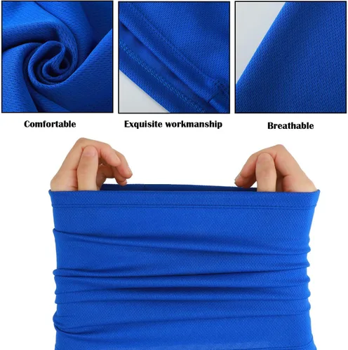 Vista 6 de Geyoga 6 piezas de protección UV para el verano, polaina de cuello refrescante, ropa para la cara, polaina para cuello, bufanda, protector solar