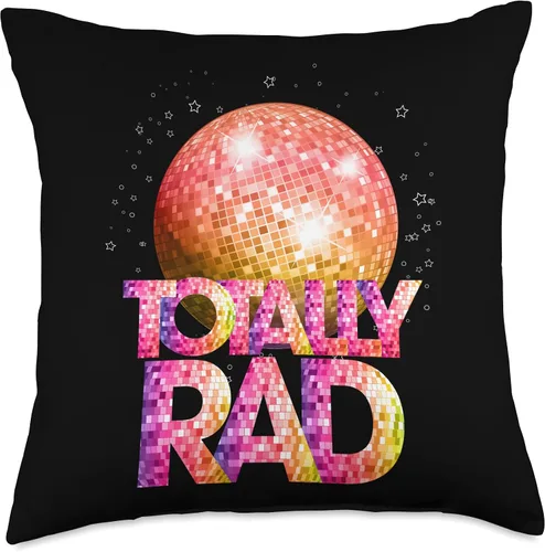Vista 4 de Totally Rad Vintage 1980s Eighties Costume Party Disco Ball Throw Pillow