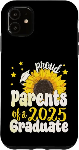 Vista 8 de iPhone 16 Parents of a 2025 Graduate 25 Senior Graduation Sunflower Case
