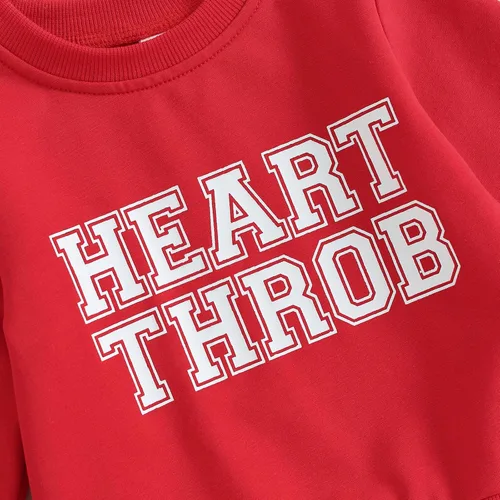 Vista 67 de Traje de San Valentín para bebé, niña, niño, traje de San Valentín, sudadera de manga larga con estampado de corazón