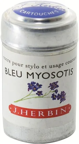 Vista 11 de Tinta para pluma estilográfica Herbin - 1 lata de 6 cartuchos - Perle Noire