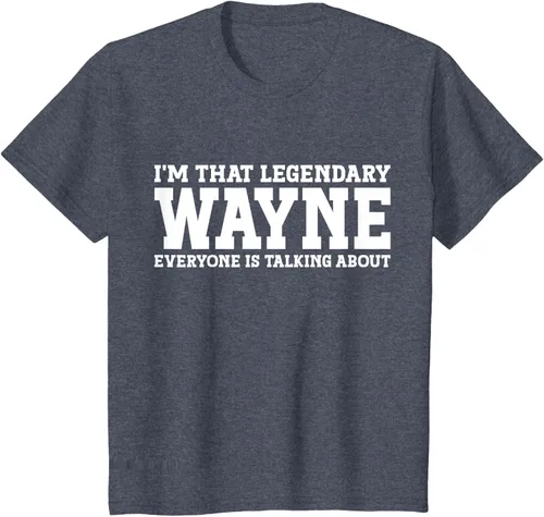 Vista 50 de Wayne Personal Name Funny Wayne Camiseta, Negro