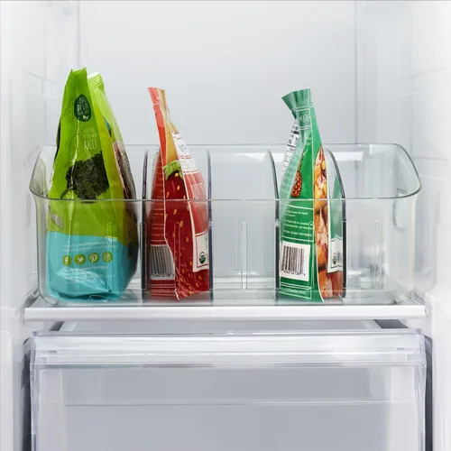 Vista 6 de YouCopia FreezeUp - Contenedor para congelador de 12 pulgadas, organizador de refrigerador sin BPA con divisores ajustables y asa para alimentos