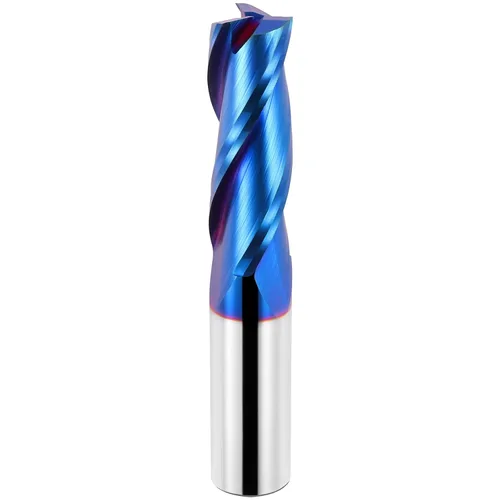 Vista 13 de EANOSIC Brocas de fresadora en espiral de compresión ascendente y descendente de 1/2 pulgada de diámetro de corte con revestimiento nano azul