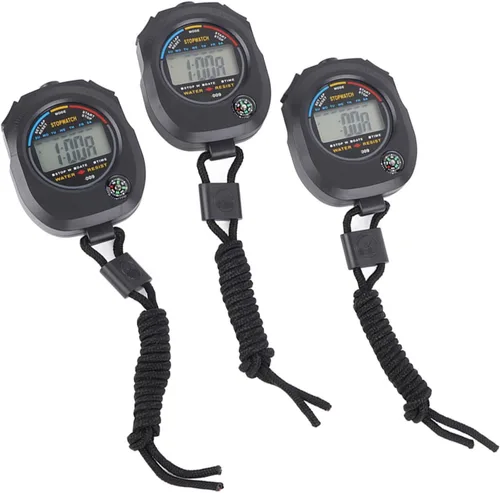 Vista 2 de GOTOTOP Cronómetro deportivo de 3 piezas, cronómetro deportivo de 40 mAh, para carreras de cronometraje, natación, juegos de baloncesto