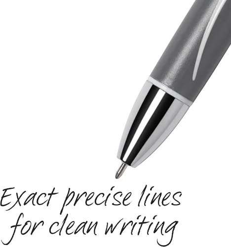 Vista 8 de BIC Glide Exact - Bolígrafos retráctiles de punta negra, punta fina (0.7mm), paquete de 12 unidades, bolígrafos negros de escritura ultra suave
