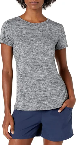 Vista 119 de Amazon Essentials Camiseta de manga corta con cuello redondo para mujer, de secado rápido, para entrenamiento, gimnasio, paquete múltiple